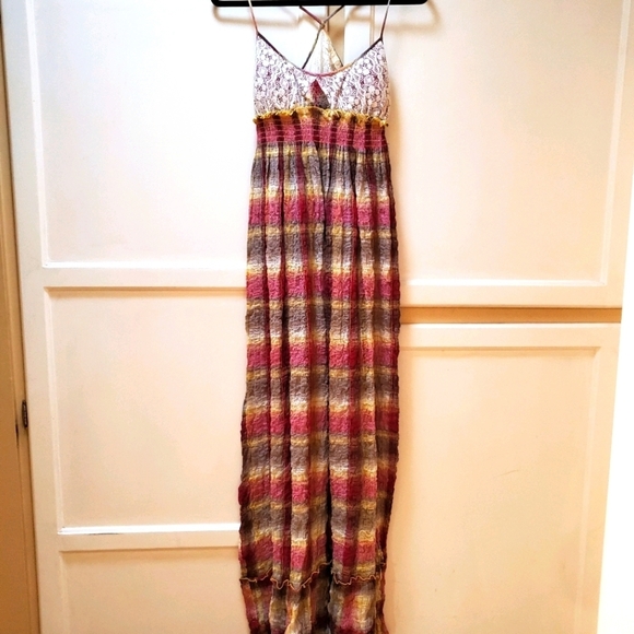 XOXO Women's Open Back Boho Maxi Dress - Picture 1 of 12